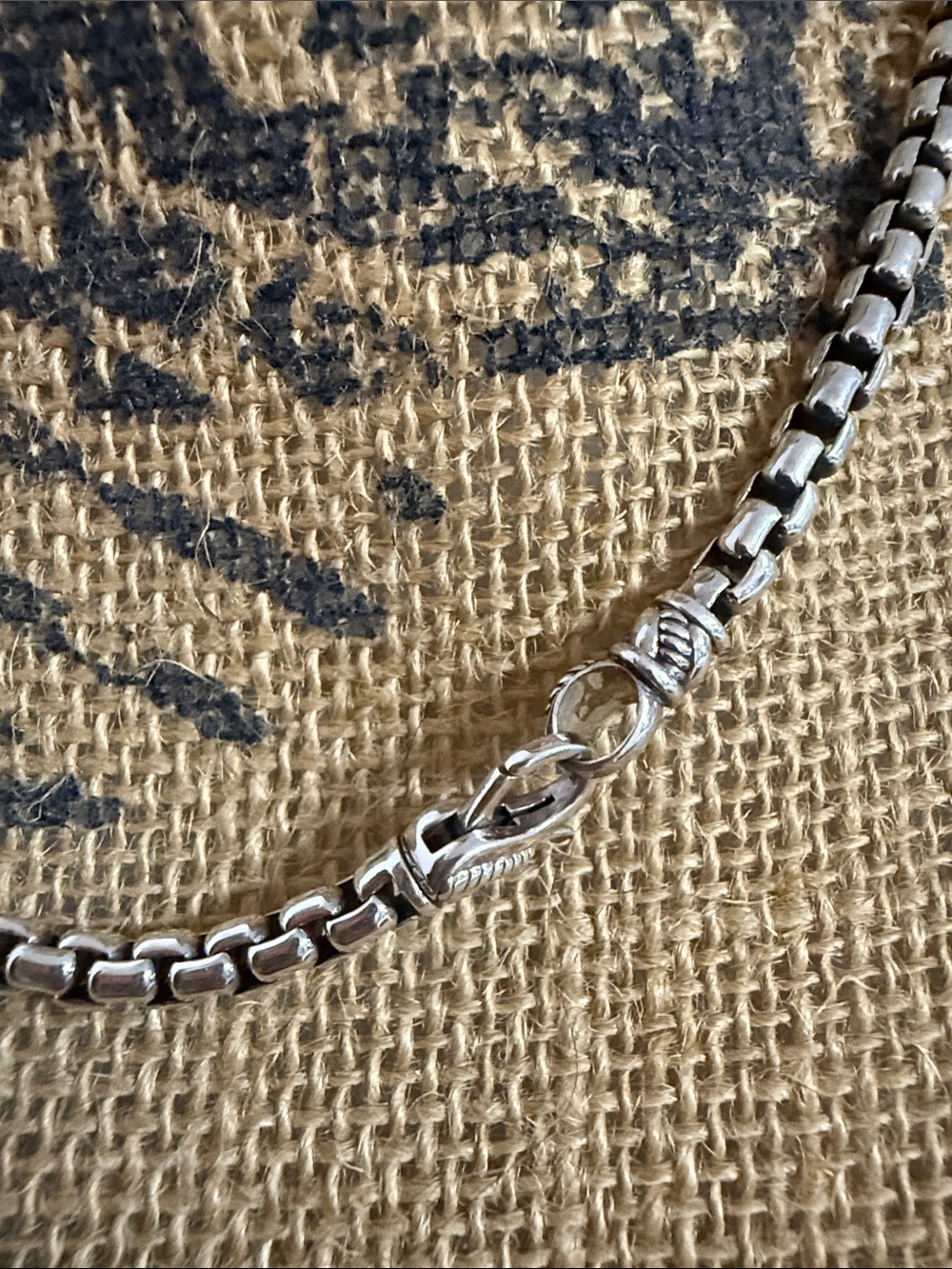 JAI by John Hardy 925 Silver Box Chain Necklace with Green Pouch NWOT Giftable - Picture 6 of 10